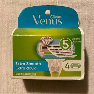 Gillette Venus Extra Smooth Razor Refills 4 Pack 5 Blade Cartridges